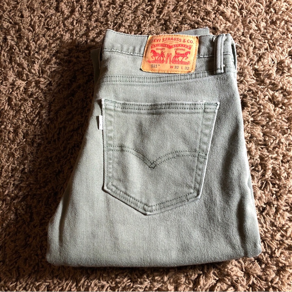 Levi Strauss Signature Gold Men's Relaxed Fit Flex Jeans Gray (32x32)